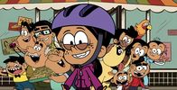 Die Casagrandes – L-R: CJ, Frida, Grandpa Hector, Carlos, Grandma Rosa, Ronnie Ann, Lalo, Carlitos, Bobby, Sergio, Carlota, Carl, Maria