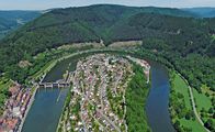 Der Neckar – Neckarschleife bei Hirschhorn im Odenwald.