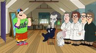 American Dad! – Stan Smith (l.), Roger (2.v.l.), Rogu (3.v.l.), Martha (m.)