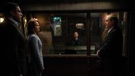 The Blacklist – Harold Cooper (Harry Lennix), Cynthia Panabaker (Deirdre Lovejoy) und Raymond 'Red' Reddington (James Spader)