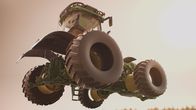 Fabriken der Superlative – CGI image- Flying tractor.