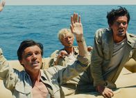 Unbroken – Hilfesuchend im Meer: Finn Witrock als Mac, Domhnall Gleeson als Phil, Jack O'Connell als Louie