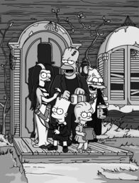 Die Simpsons – Familie Simpson zu Halloweeen im "Munster"-Look.
