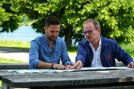 Hoagascht – Moderator Richard Deutinger (links) und Teamleiter für Planung und Sonderbau der MA 54 Wilfried Fellinger im Gespräch