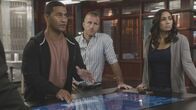 Hawaii Five-0 – L-R: Junior Reigns (Beulah Koale); Danny Williams (Scott Caan); Tani Rey (Meaghan Rath)