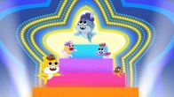 Baby Sharks große Show – L-R: Detective Baby Shark, Mrs. Goldie, Shadow, Prince Hank, William Watson
