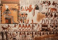 Die Akte Tutanchamun – mural in tutankhamun tomb, egypt