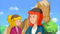 Bibi und Tina – Bibi (l.) und Tina (r.) überlegen, wie sie den Dieb finden können.
