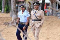 Death in Paradise – L-R: Officer Dwayne Myers (Danny John-Jules) and Commissioner Selwyn Patterson (Don Warrington)