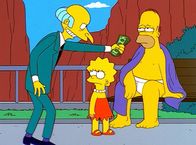 Die Simpsons – Mr. Burns versucht, Homer gegen Lisas Willen dazu zu zwingen, weiter den Affen zu spielen.