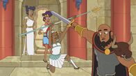 Krapopolis – v.li.: Deliria, Tyrannis, Athena, Ares
