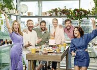 SAT.1-Frühstücksfernsehen – (v.l.n.r.) Alina Merkau; Daniel Boschmann; Matthias Killing; Karen Heinrichs; Christian Wackert; Marlene Lufen
