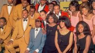 Stevie Wonder – The Temptations, The Miracles, Stevie Wonder, Martha and the Vandellas and The Supremes bei EMI Records im März 1964.