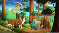 Lassie – Zoé und ihre Vater Ranger Graham haben einen kleinen Bären entdeckt, der in eine Falle geraten ist.