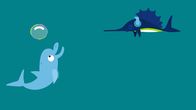 Animanimals – Der Delphin spielt selbstvergessen mit seiner schönen Blase.