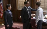 Bull – (v.l.n.r.) Benny Colón (Freddy Rodríguez); Dr. Jason Bull (Michael Weatherly); Connor McCandless (Garrett Forster)