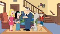 American Dad! – L-R: Francine, Hayley, Stan, Roger, Klaus, Steve