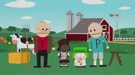 South Park – L-R: Terrance, girl scout, Kyle, Phillip