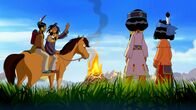 Yakari – "Yakari", "Die sieben Feuer." Das Rennen der Sieben Feuer steht kurz bevor. Dabei treten die besten Jäger des Stammes an, um ihren Mut und ihre Ausdauer zu beweisen. Dieses Jahr dürfen zum ersten Mal Yakari und seine Freunde daran teilnehmen, um sich mit den erfahrenen Jägern zu messen. Kleiner Dachs ist sich sicher, mit seinem heißblütigen Pony ?Feuerhuf? zu gewinnen. Doch schon beim Startschuss bleibt das störrische Tier einfach stehen. Während die anderen Indianer an ihm vorbeiziehen, fällt Yakari sofort zurück und macht sich Sorgen, den Anschluss zu verlieren. Aber Kleiner Donner will sich seine Kräfte nur aufsparen. Denn wie heißt es so schön: die Letzten werden die Ersten sein!