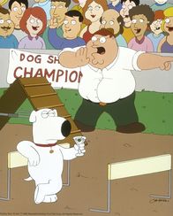Family Guy – Da es sehr heiß in Quahog ist, brauchen die Griffins eine Klimaanlage. Brian (l.) soll in einem Hundewettbewerb das Geld dafür gewinnen.