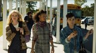 Freaky – (from left) Millie Kessler (Kathryn Newton), Nyla Chones (Celeste O'Connor) and Josh Detmer (Misha Osherovich)