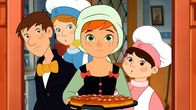Hexe Lilli – Lilli serviert den Apfelkuchen der Tatin-Schwestern.