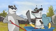 Unser Sandmännchen – Dachs präsentiert seinen Dachs 3000–Staubsauger.