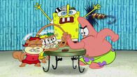 SpongeBob Schwammkopf – L-R: Macadamia, Hazelnut, Pistachio, SpongeBob, Patrick