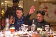 The Interview – Dave Skylark (James Franco, l.); Kim Jong-un (Randall Park, r.)