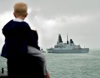 Warship – British Royal Navy destroyer HMS Diamond (D34).