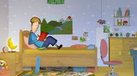 Unser Sandmännchen – Manchmal kann Lennart abends nicht einschlafen, weil ihm etwas nicht aus dem Kopf gehen will. Dann stellt er sein Bett auf die große Wiese im Grummeltal..