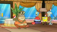 SpongeBob Schwammkopf – v.li.: Bubble Bass, Mr. Krabs, SpongeBob, Squidward