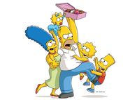 Die Simpsons – (29. Staffel) -(v.l.n.r.) Marge; Maggie; Homer; Lisa; Bart