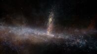 Faszination Weltall – Der Sagittarius-Strom umkreist die galaktische Scheibe der Milchstraße mit einem spektakulären Schweif. Er besteht aus den Überresten einer Zwerggalaxie, die mit der Milchstraße kollidierte.