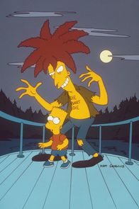Die Simpsons – Tingeltangel-Bob (r.), aus dem Gefängnis entlassen, macht "Die Thompsons" in ihrem neuen Domizil, einem Hausboot, ausfindig. Er sucht Bart (l.) auf, um ihn zu ermorden ...