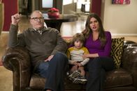 Modern Family – L-R: Jay Pritchett (Ed O'Neill), Joe Pritchett (Jeremy Maguire), Gloria Delgado-Pritchett (Sofía Vergara)