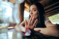 111 – Unhappy Girlfriend Pushing Away Engagement Ring Refusing Proposal.