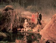 Cheyenne – Deborah Wright (Carroll Baker, l.), Red Shirt (Sal Mineo, r.)