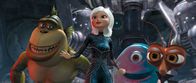 Monsters vs. Aliens – v.l.) sollen die Welt vor der bevorstehenden Zerstörung von Aliens retten ...