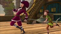 Peter Pan - Neue Abenteuer – Peter Pan ärgert Captain Hook.