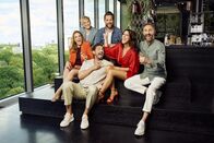 SAT.1-Frühstücksfernsehen am Samstag – (v.l.n.r.) Alina Merkau; Karen Heinrichs; Matthias Killing; Christian Wackert; Marlene Lufen; Daniel Boschmann