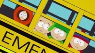 South Park – Kenny (l.), Kyle (2.v.r.), Stan (r.)