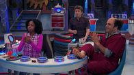 Henry Danger – L-R: Charlotte Page (Riele Downs), Jasper Dunlop (Sean Ryan Fox), Schwoz (Michael D. Cohen)