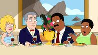 The Cleveland Show – L-R: Mrs. & Mr. Neighbors Kellogg, Cleveland Brown, Evelyn Brown