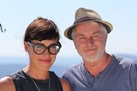 Gipfeltreffen – Eva Karl Faltermeier und Werner Schmidbauer auf dem Osser (1293m) bei Lam im Bayerischen Wald.