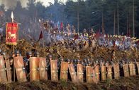 Gladiator – Die römischen Truppen unter General Maximus vor der Schlacht mit den Germanen.