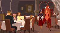 Stoked – Emma wird vor den Gästen gedemütigt, als ihre Vorgesetzte Kelly sie zwingt, in ein Langustenkostüm zu schlüpfen.