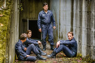 Outside the Box – v.l.: Schopner (Volker Bruch), von Geseke (Vicky Krieps) Kretsch (Sascha A. Gersak) und Grandier (Stefan Konarske) konnten den Geiselnehmern entkommen.