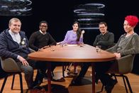 Sternstunde Religion – Sternstunde Religion Armut in der Schweiz – Wie helfen? Karl Wolf, Pfarrer und Gassenarbeiter, Amine Diare Conde, Aktivist und Gründer «Essen für Alle», Moderatorin Olivia Röllin, Thomas Thümena, Filmemacher, Corinne Dobler, Pfarrerin und Seelsorgerin Copyright: SRF