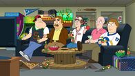 American Dad! – Stan (l.), Bullock (2.v.r), Sanders (r.)